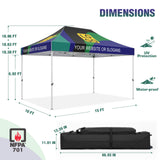Custom Canopy Tent 10x15 with Logo, Custom Vendor Tent