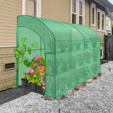 9.9x4.9x7.1 Outdoor Lean to Walk-in Greenhouse with Shelf