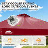 Easy Setup Straight Leg 10x10 Pop Up Canopy Tent w/ 100 sqft of Shade