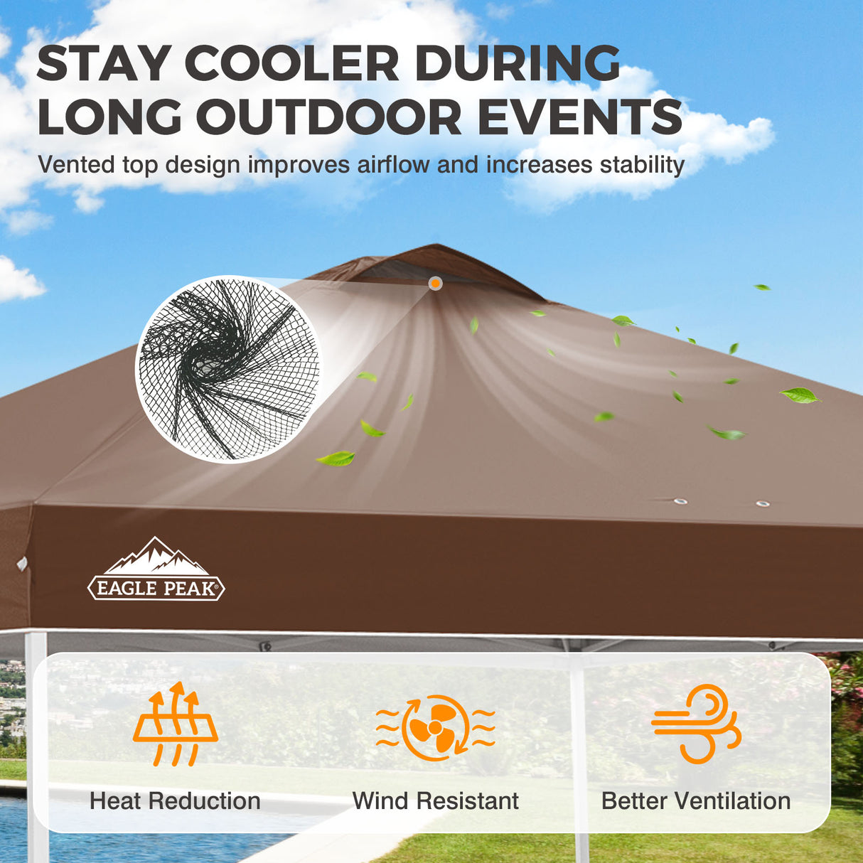 Easy Setup Straight Leg 10x10 Pop Up Canopy Tent w/ 100 sqft of Shade
