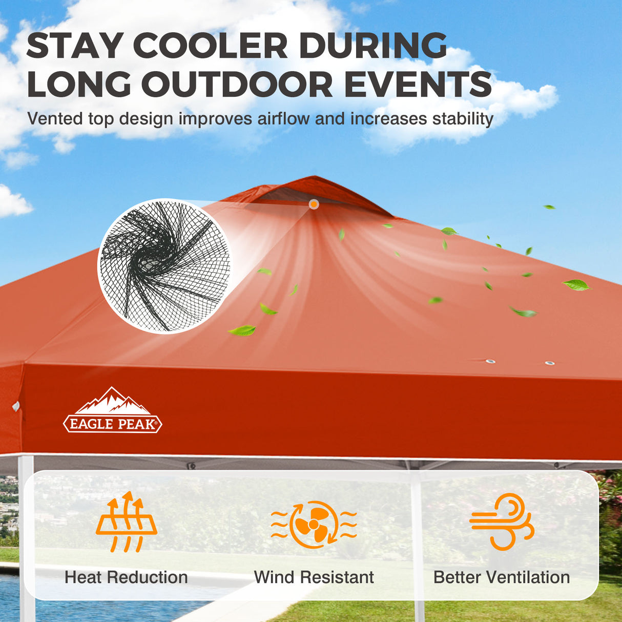 Easy Setup Straight Leg 10x10 Pop Up Canopy Tent w/ 100 sqft of Shade