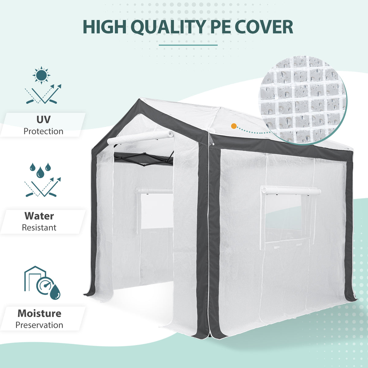 8x8 Walk In Pop Up Greenhouse