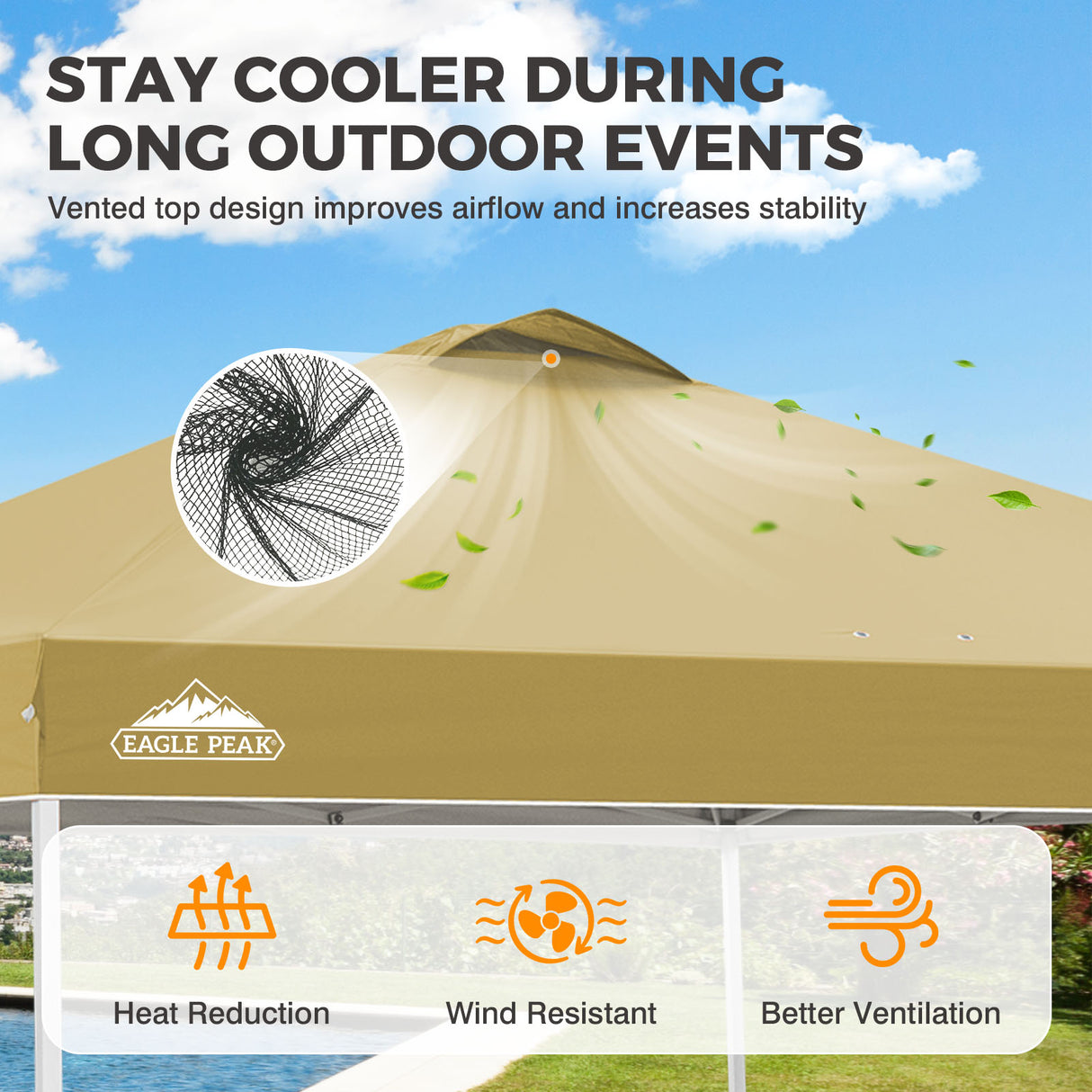 Easy Setup Straight Leg 10x10 Pop Up Canopy Tent w/ 100 sqft of Shade