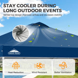 Easy Setup Straight Leg 10x10 Pop Up Canopy Tent w/ 100 sqft of Shade