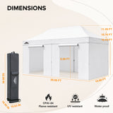 Commercial Heavy Duty 10x15/10x20 Pop Up Canopy, 4 Sidewalls