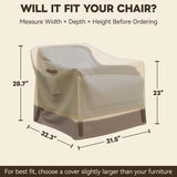 Patio Furniture Cover, Single Chair 31.5''W×32''D×28.5''H