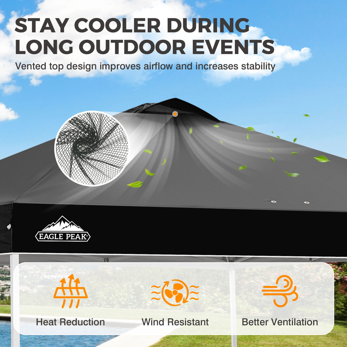 Easy Setup Straight Leg 10x10 Pop Up Canopy Tent w/ 100 sqft of Shade