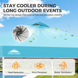 Easy Setup Straight Leg 10x10 Pop Up Canopy Tent w/ 100 sqft of Shade