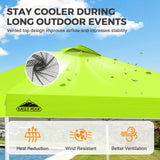 Easy Setup Straight Leg 10x10 Pop Up Canopy Tent w/ 100 sqft of Shade