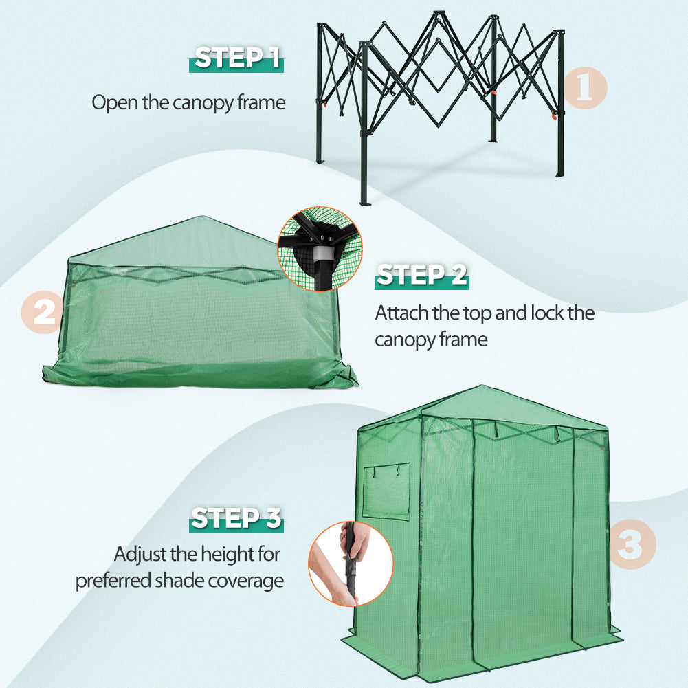 Easy Fast Setup Instant 6x4 Walk-in Indoor/Outdoor Greenhouse