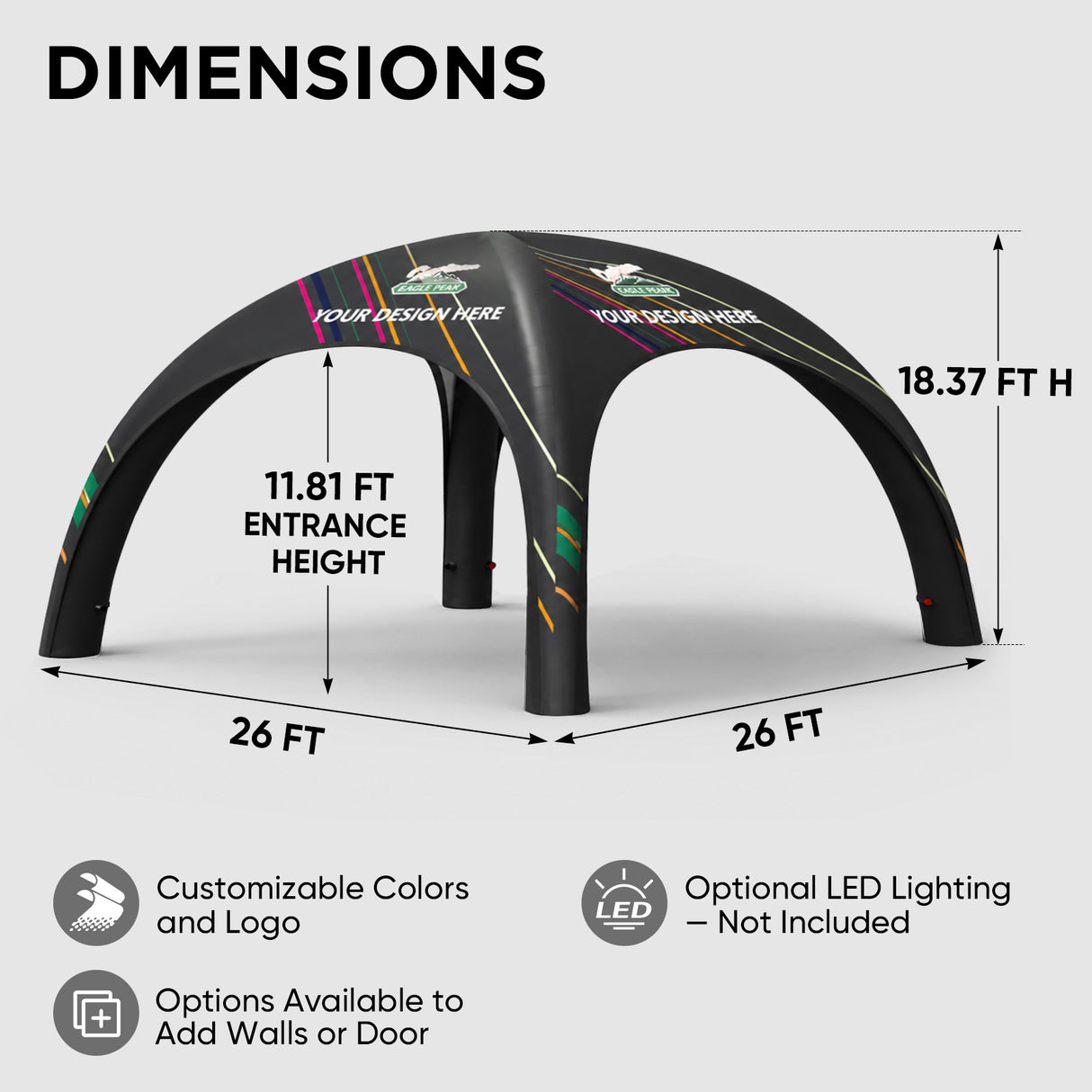 Custom Inflatable Event Tent with Logo, Spider Tent