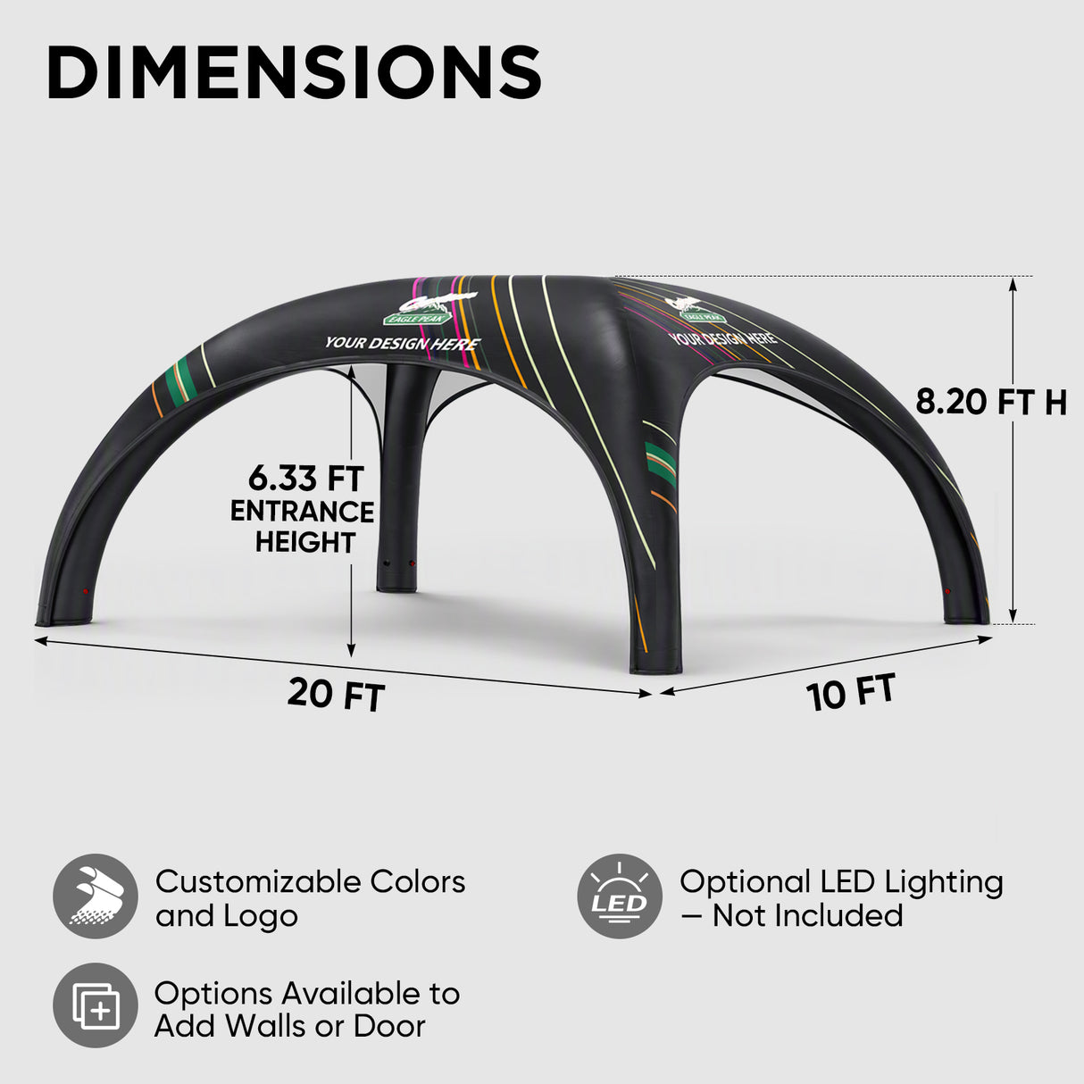 Custom Inflatable Event Tent with Logo, Spider Tent