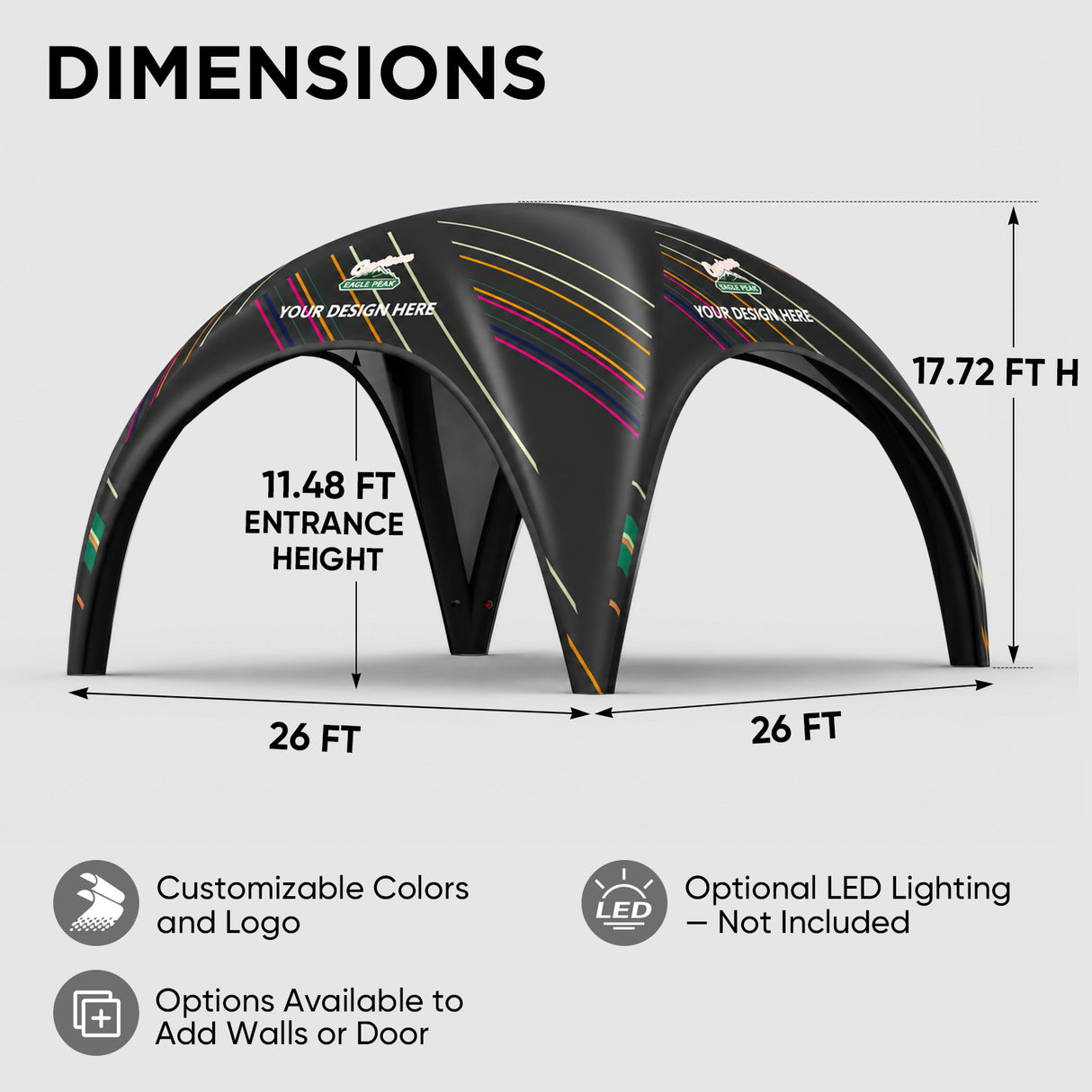Custom Inflatable Event Tent with Logo,  Igloo Tent