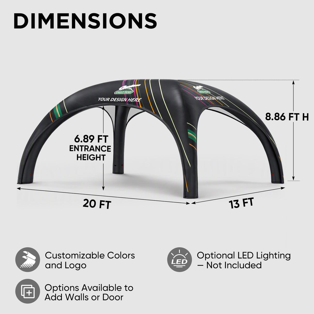 Custom Inflatable Event Tent with Logo, Spider Tent