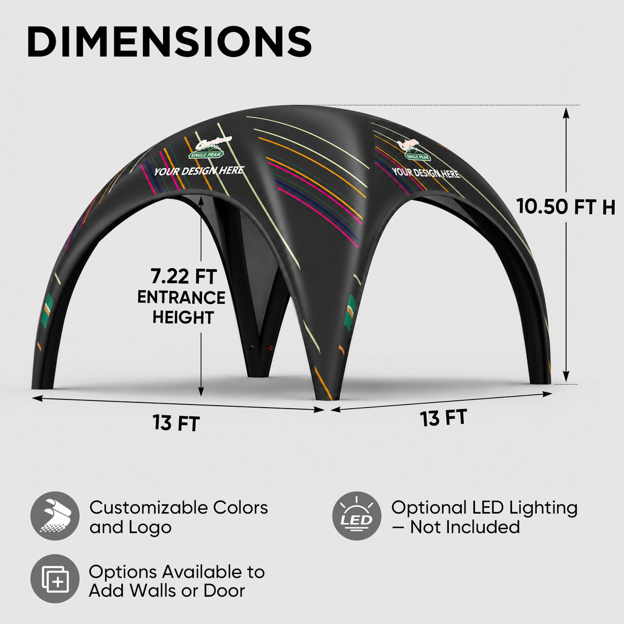 Custom Inflatable Event Tent with Logo,  Igloo Tent
