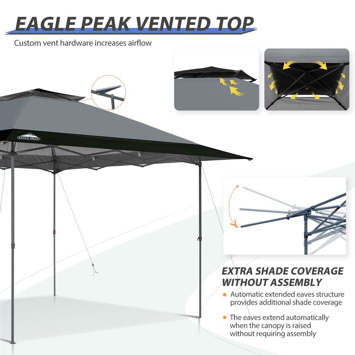 EAGLE PEAK 13x13 Straight Leg Pop Up Canopy Tent
