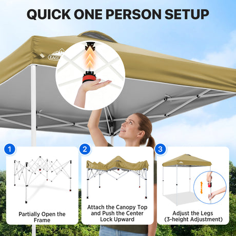 6.6x6.6 Pop Up Canopy Tent Easy Up Canopy Outdoor