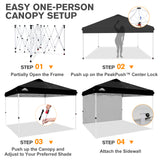 12x12 Pop Up Canopy Tent with 1 Sidewall