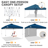 12x12 Pop Up Canopy Tent with 1 Sidewall