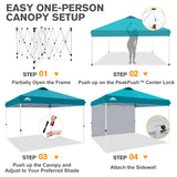 12x12 Pop Up Canopy Tent with 1 Sidewall