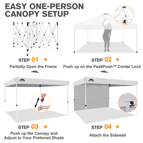 12x12 Pop Up Canopy Tent with 1 Sidewall
