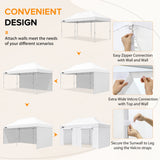 Commercial Heavy Duty 10x15/10x20 Pop Up Canopy, 4 Sidewalls