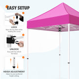 EAGLE PEAK 5x5 Pop Up Canopy Tent Instant Outdoor Canopy Easy Set-up Straight Leg Folding Shelter
