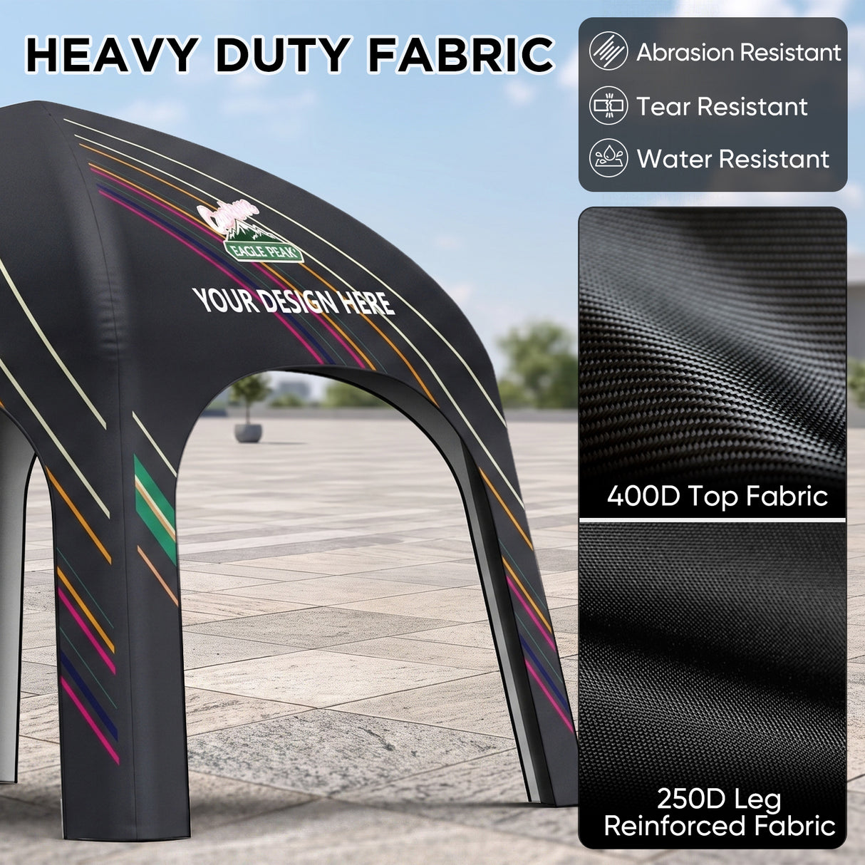 Custom Inflatable Event Tent with Logo, Square Tent