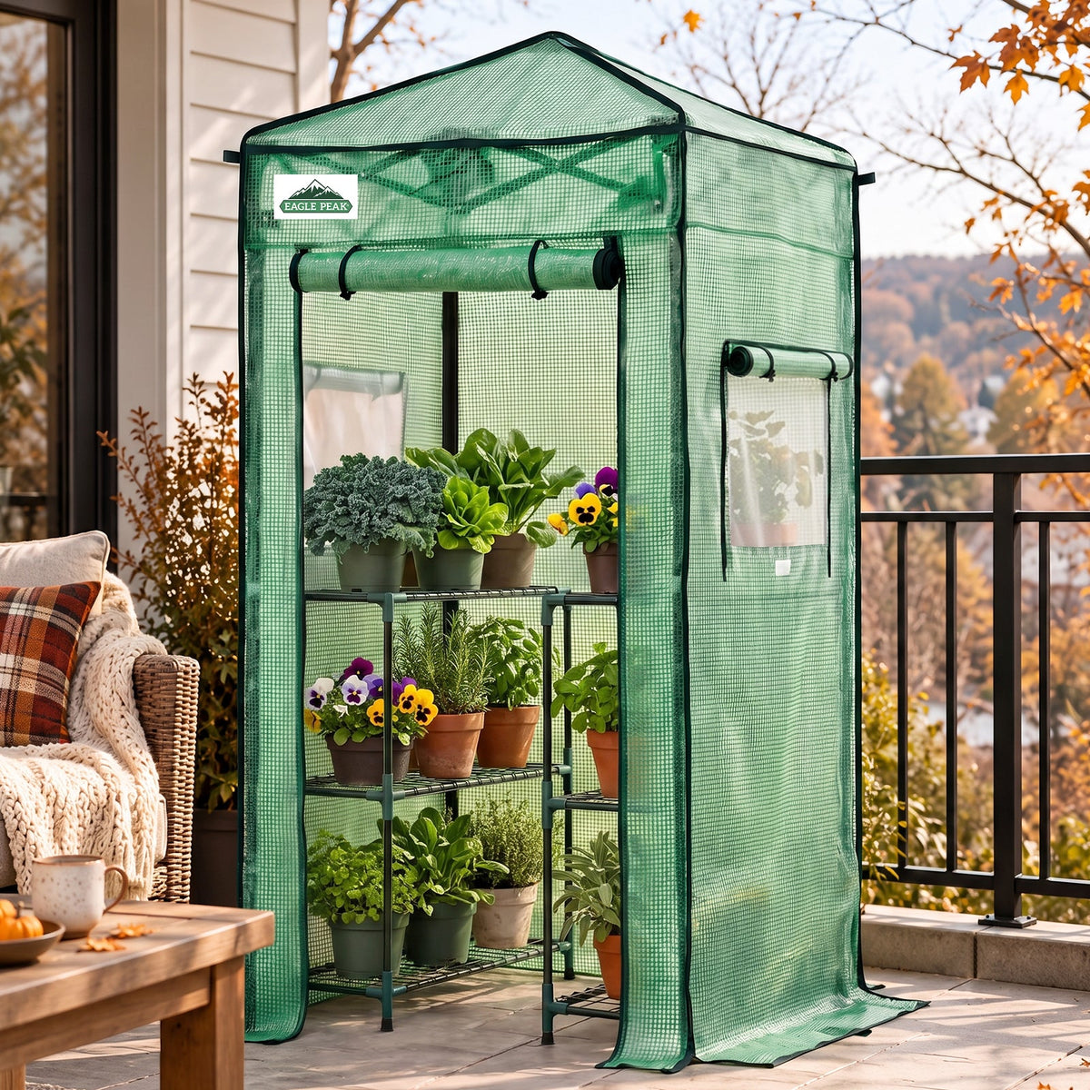 3x3 Easy Setup Small Pop Up Greenhouse - Eagle Peak®