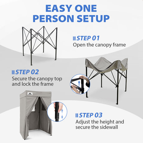 4x4 Pop Up Changing Tent, Flat Top Changing Room
