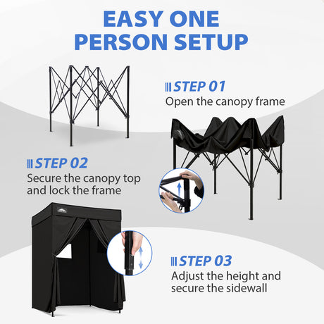 5x5 Pop Up Changing Tent, Flat Top Changing Room