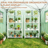 4 - Tier Foldable Greenhouse Shelf, 28”x14.6”x44.7”, 520 lbs, 1/2 Pack, Black - Eagle Peak