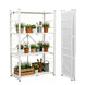 4 - Tier Foldable Greenhouse Shelf, 28”x14.6”x44.7”, 520 lbs, 1/2 Pack, Black - Eagle Peak
