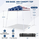 8x8 Slant Leg Pop Up Canopy Tent