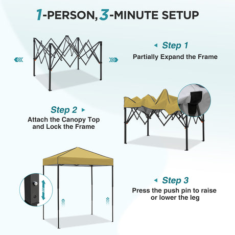 6x4 Instant Pop Up Canopy Tent