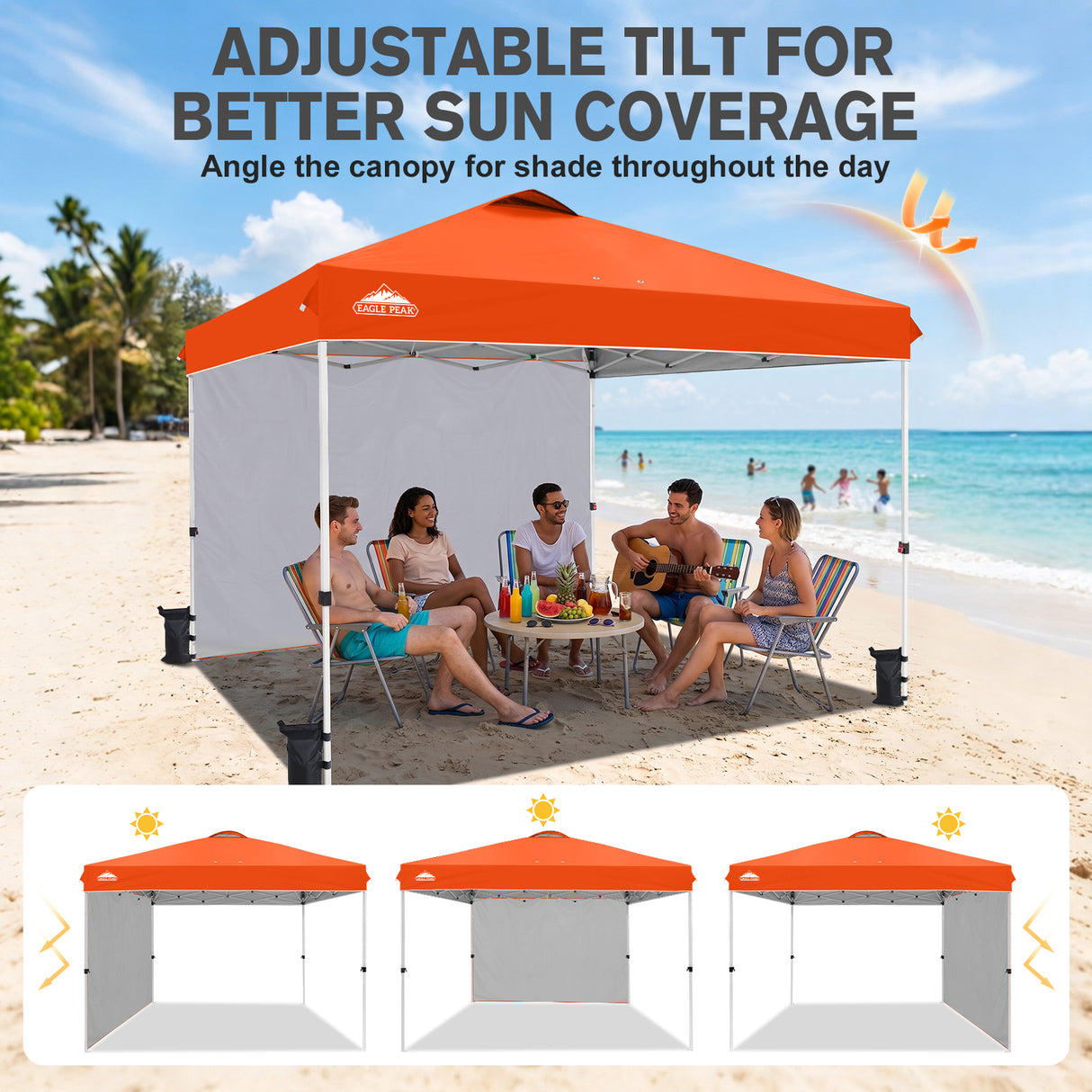 12x12 Pop Up Canopy Tent with 1 Sidewall