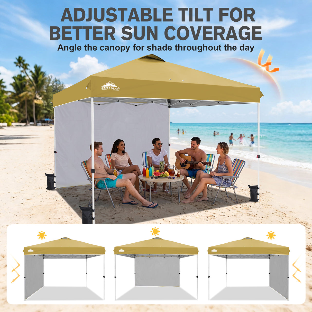 12x12 Pop Up Canopy Tent with 1 Sidewall