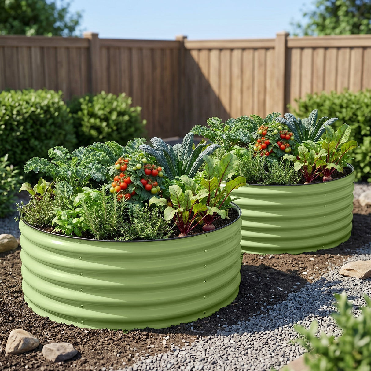 42'' Round 17'' Tall Raised Garden Bed Planter - Eagle Peak®