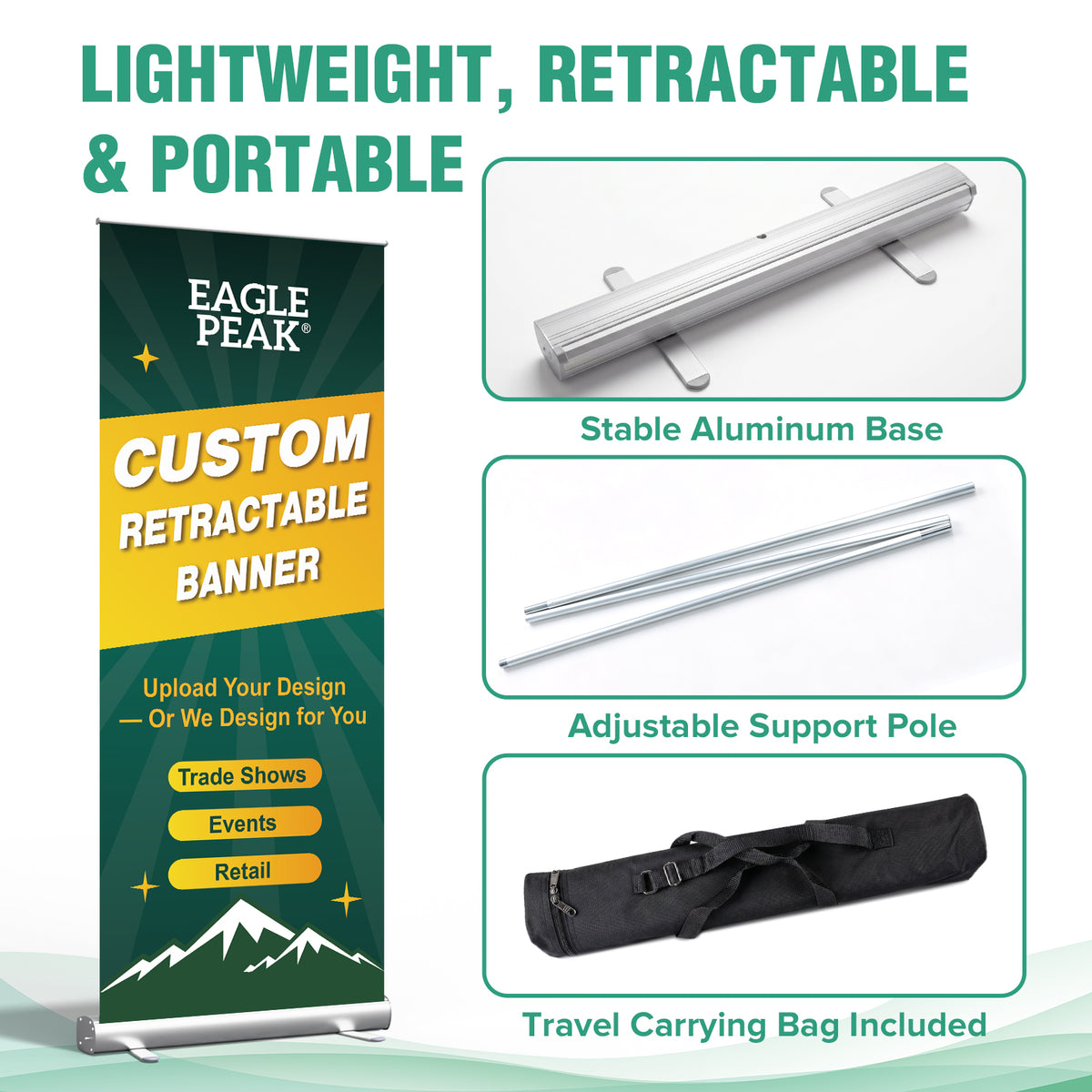 Custom Retractable Banner Stand with Your Business Logo