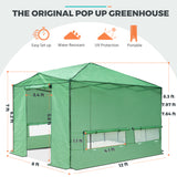 12x8 Portable Large Walk-in Pop Up Greenhouse