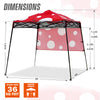 Eagle Peak SHADE GRAPHiX Day 8x8 Tripper Pop Up Canopy Tent with Digital Printed Red Mushroom Top