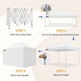 Commercial Heavy Duty 10x15/10x20 Pop Up Canopy, 4 Sidewalls
