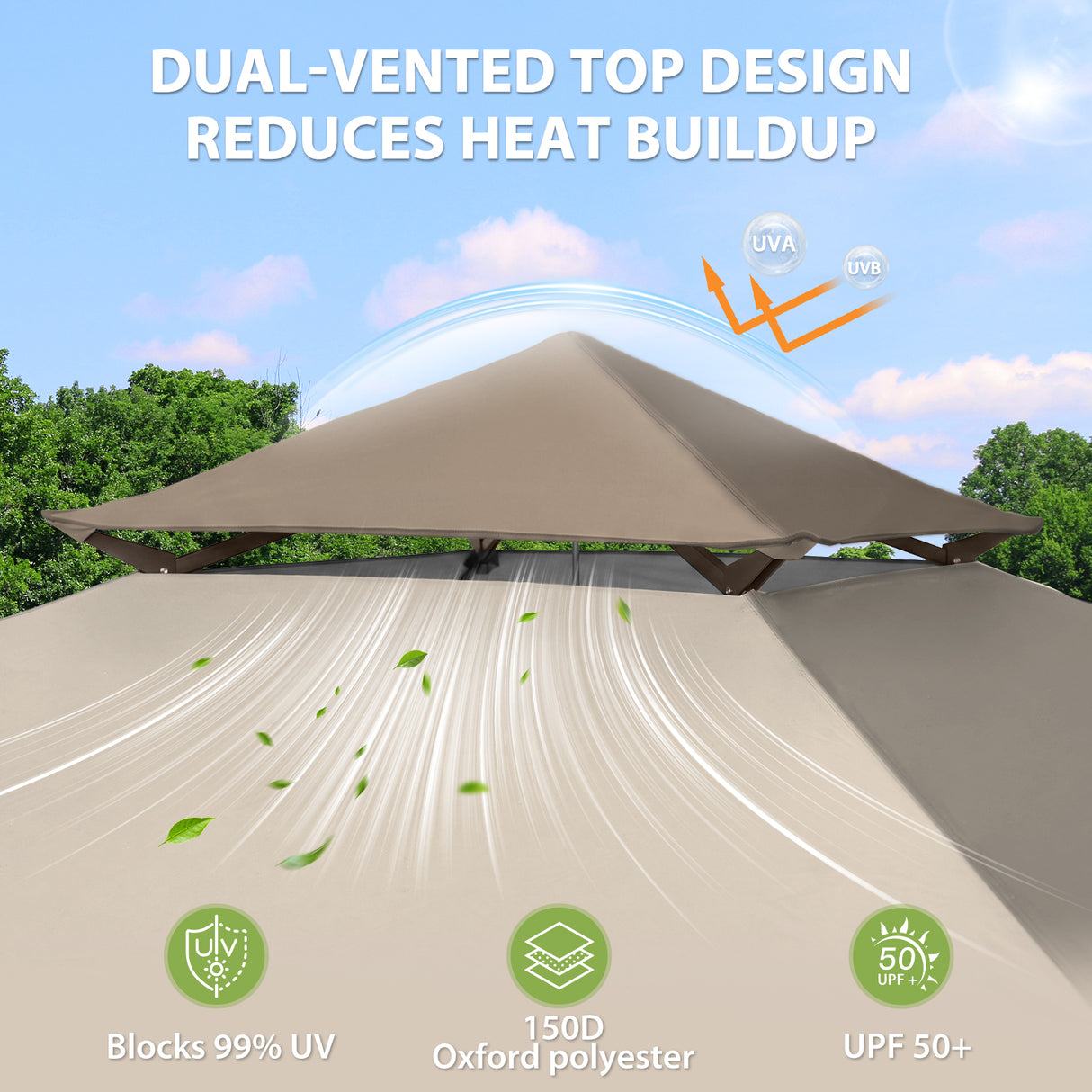 13x13 Straight Leg Pop Up Canopy Tent with 169 sqft of Shade