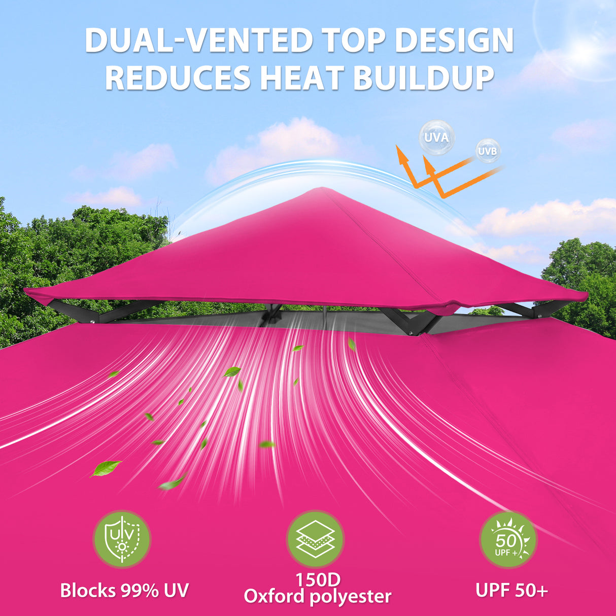 13x13 Straight Leg Pop Up Canopy Tent with 169 sqft of Shade