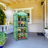 27.2"x19.3"x64.2" Mini Greenhouse with Wire Shelves