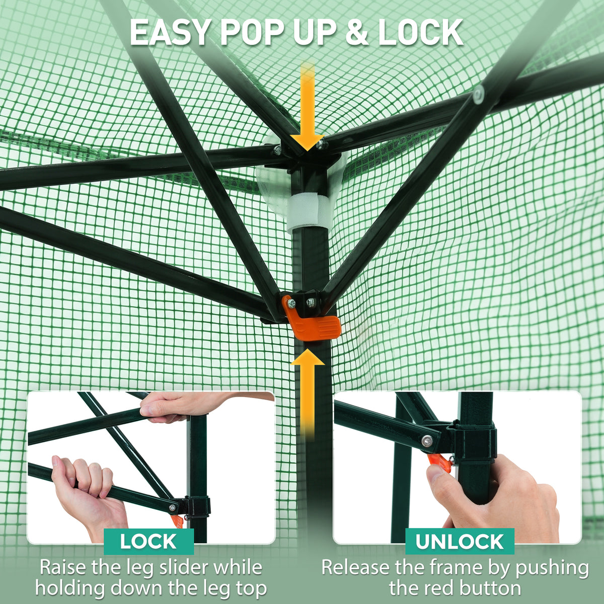 6x4 Easy Setup Small Pop Up Greenhouse