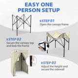 4x4 Pop Up Changing Tent, Flat Top Changing Room - Eagle Peak®
