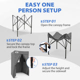 4x4 Pop Up Changing Tent, Flat Top Changing Room - Eagle Peak®