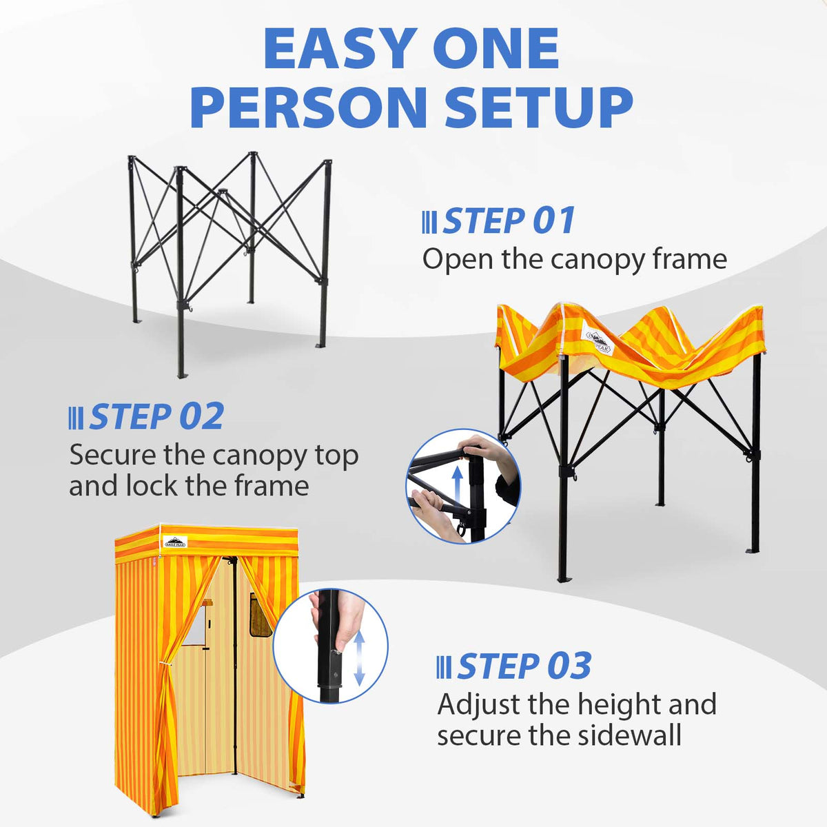 4x4 Pop Up Changing Tent, Flat Top Changing Room - Eagle Peak®