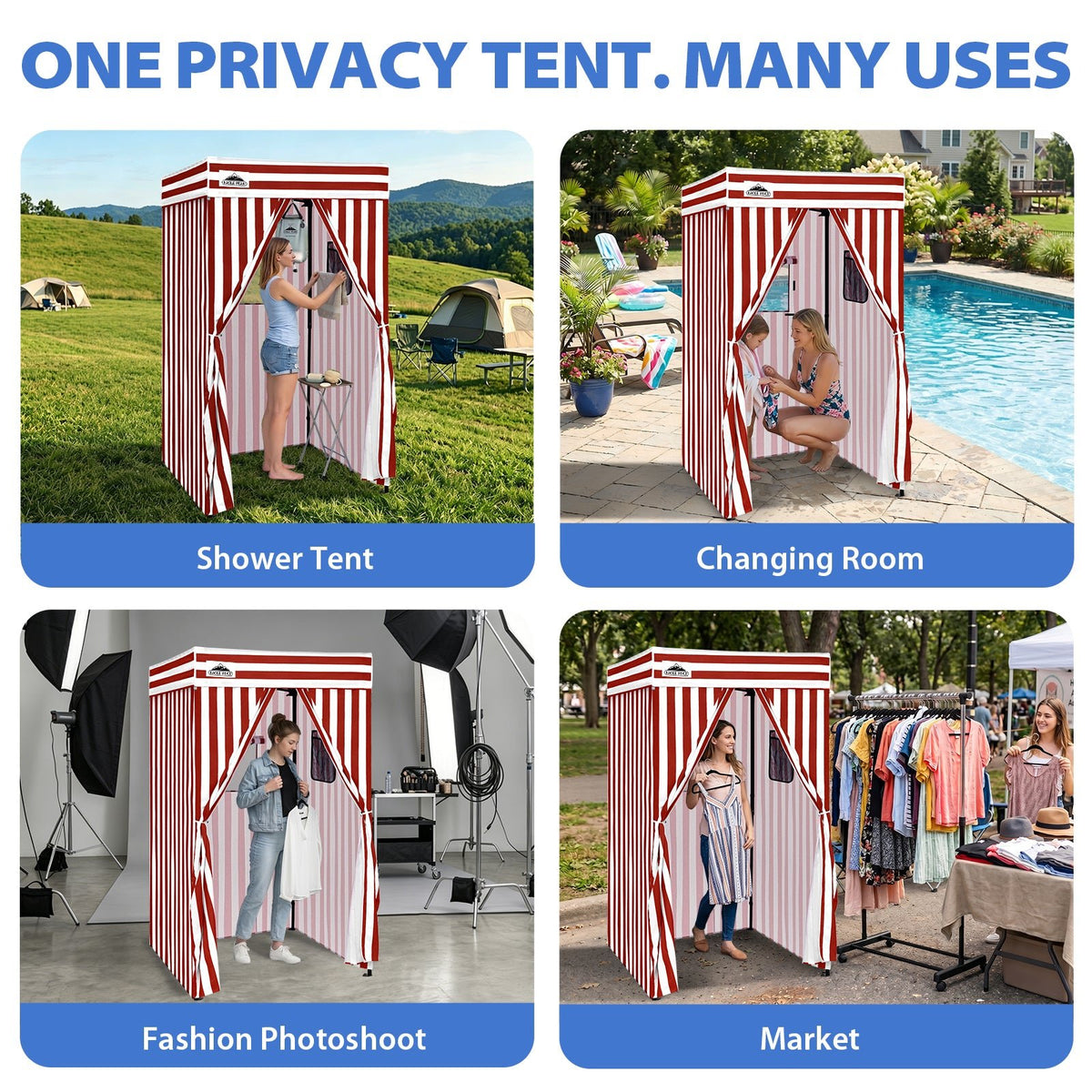 4x4 Pop Up Changing Tent, Flat Top Changing Room - Eagle Peak®